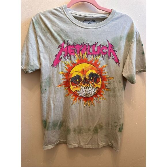 Metallica Green Sun Graphic Tee Size XS - Picture 2 of 4
